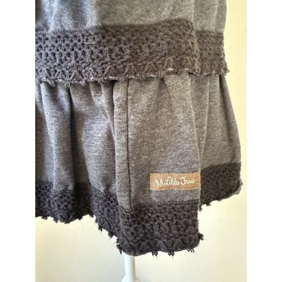 Matilda Jane Wise And Wonderful Hoodie Jacket Tiered Ruffled Dark Gray Size M - Picture 4 of 9